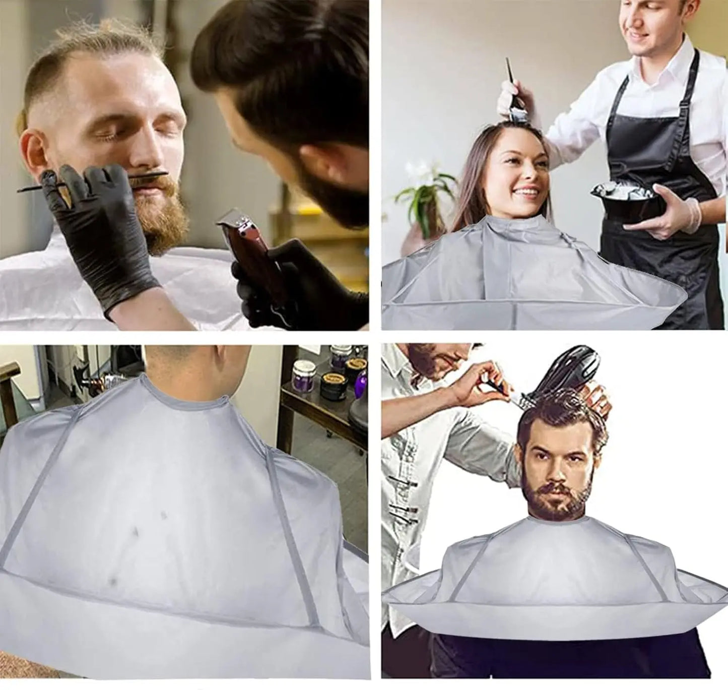 Capa para cortar el pelo, capa de barbero, recogedor de pelo, herramientas para cortar el pelo, paraguas, capa de salón de peluquería