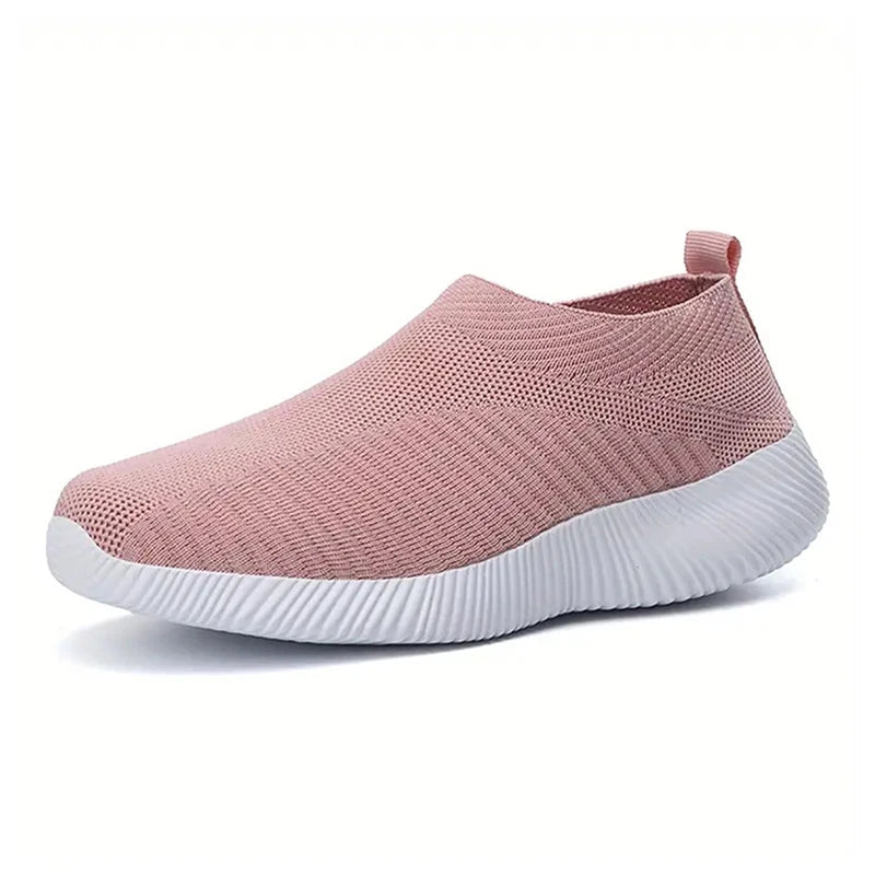Zapatos de mujer para caminar, de color liso, antideslizantes, informales, de tenis, deportivos, ligeros, transpirables, para trabajar y viajar, talla 36-42