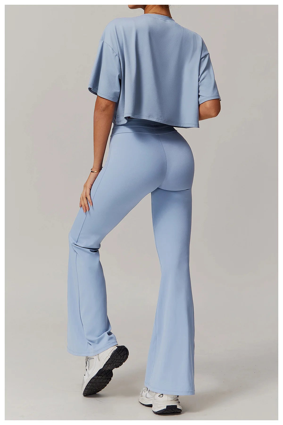Leggings de yoga de cintura alta, estilo campana, transpirables, pantalones de yoga, para fitness, correr, realzar glúteos, entrenamiento en el gimnasio, ropa deportiva, pantalones de pierna ancha.