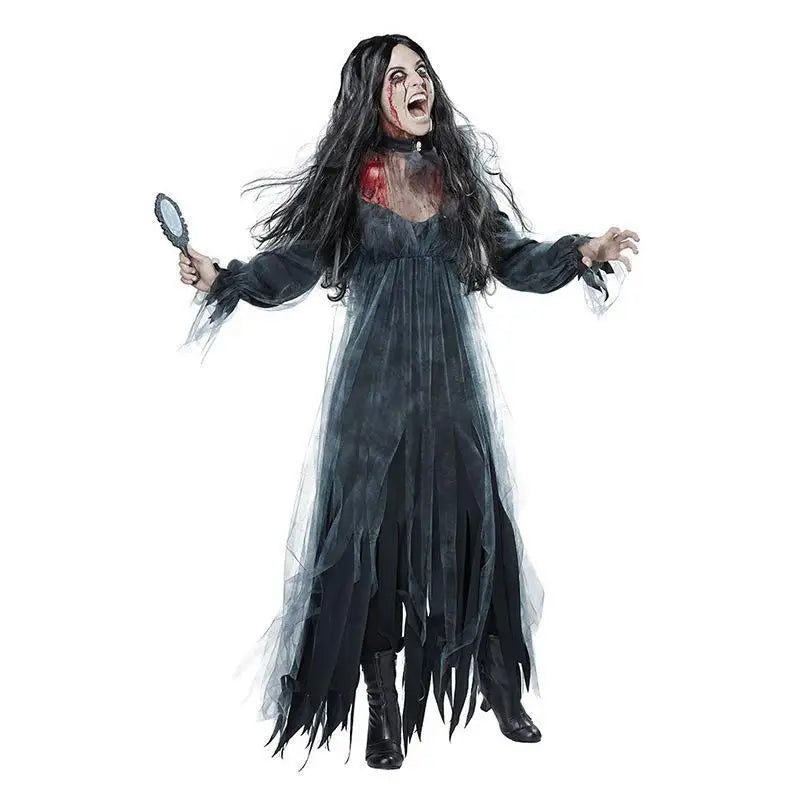 2025 Halloween costume ghost bride witch vampire performance game suit; horror demon costume.