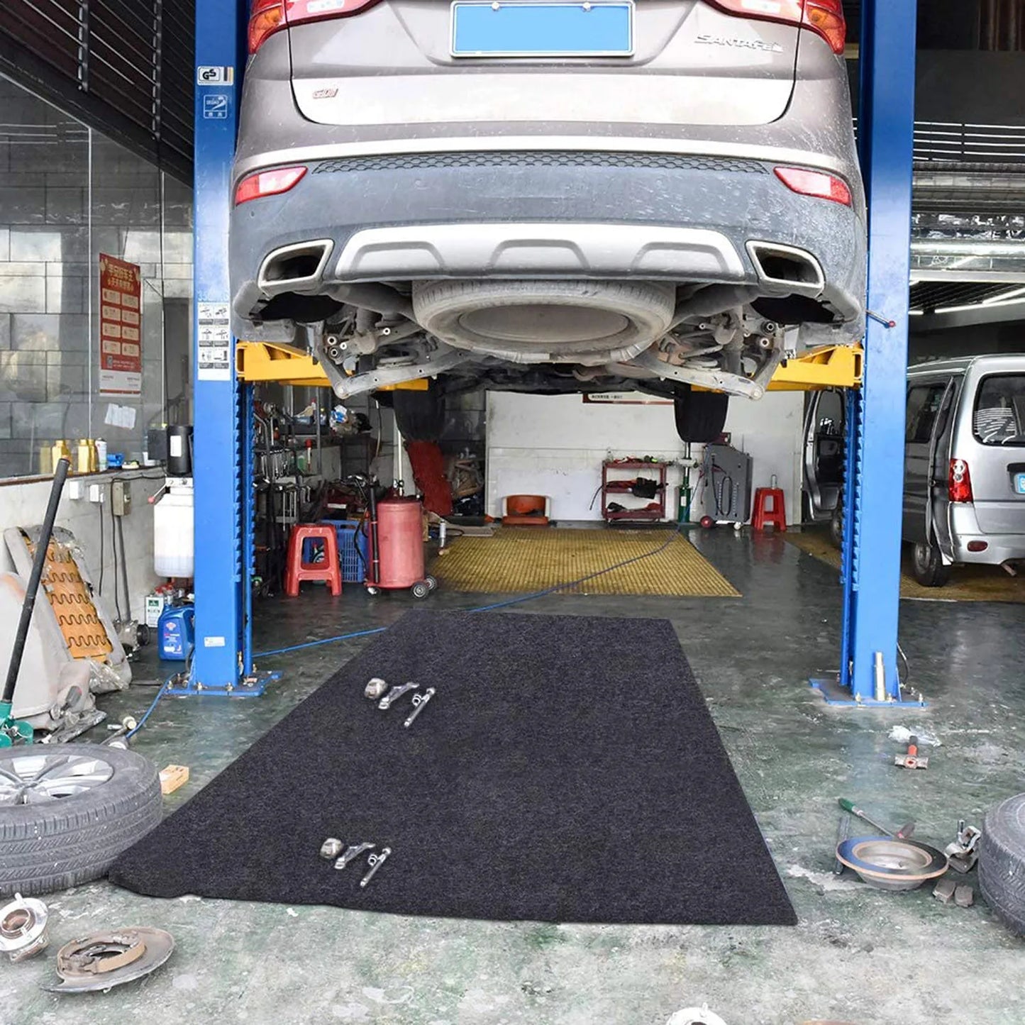 Alfombrilla de mantenimiento para coche, resistente al aceite, de fieltro, protectora, impermeable, para herramientas de garaje y suelo, alfombrilla para reparación de automóviles.