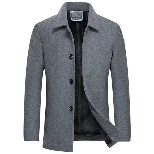Abrigos de invierno para hombre, de lana y cachemir, con forro polar. Abrigos cálidos de invierno de alta calidad, estilo casual de negocios. Talla 4XL.