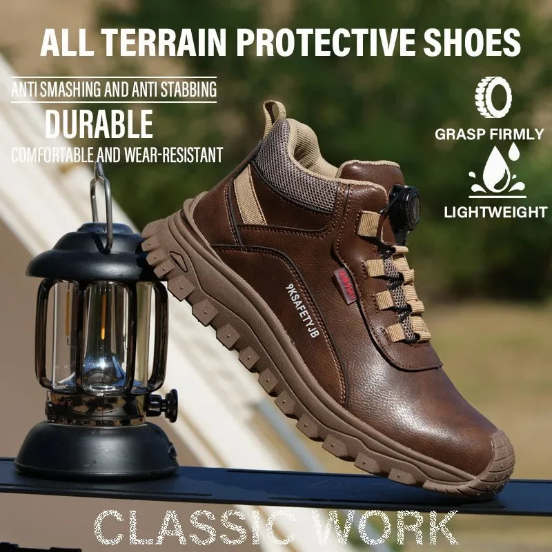 Zapatos de seguridad de 6 kV para hombre, modernos, con aislamiento, impermeables, antideslizantes, cómodos y transpirables.