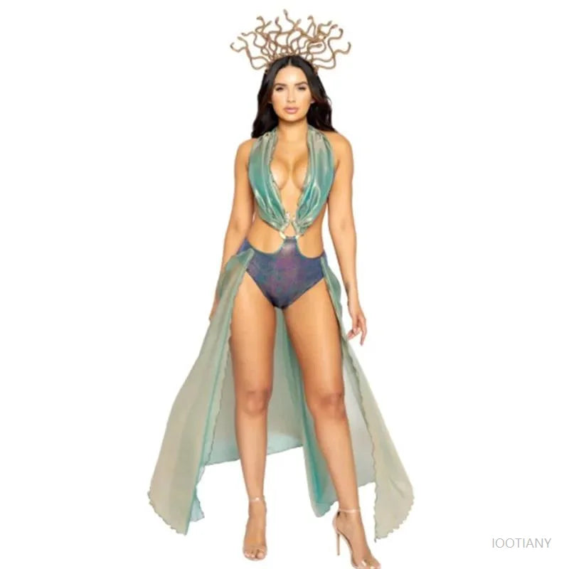 Halloween women sexy medieval ancient egypt pharaoh cleopatra costume masquerade greek mythology goddess role play dress 2025