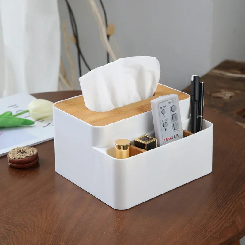 Caja de almacenamiento multifunción para TV, aire acondicionado, control remoto, organizador, práctica caja de pañuelos, caja de almacenamiento de cosméticos para el hogar