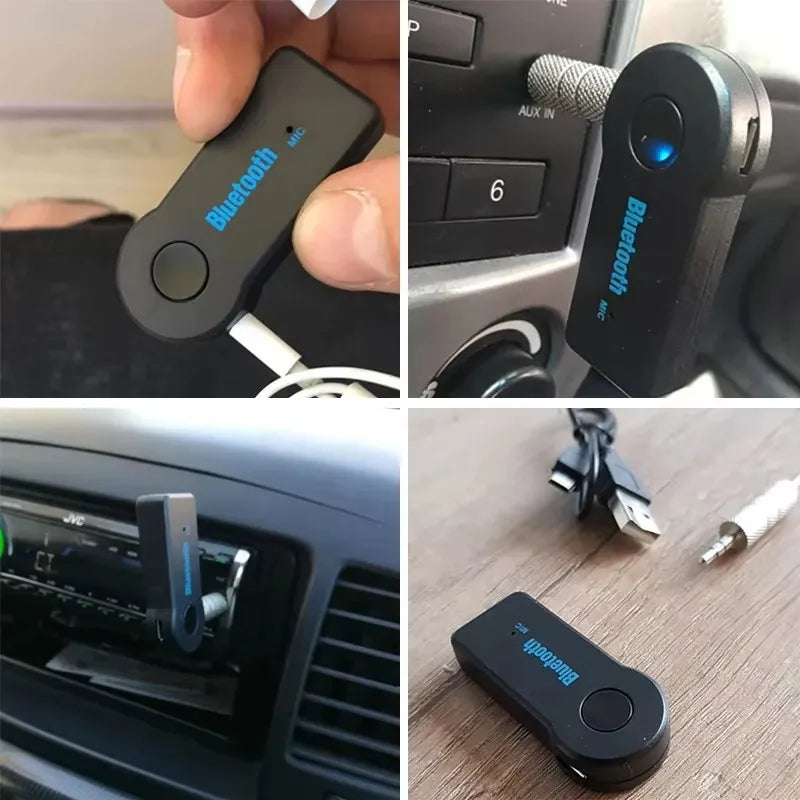 Adaptador receptor y transmisor inalámbrico Bluetooth 5.0, adaptador USB 3 en 1, receptor de audio, reproductor MP3 para coche, Bluetooth inalámbrico automático E91