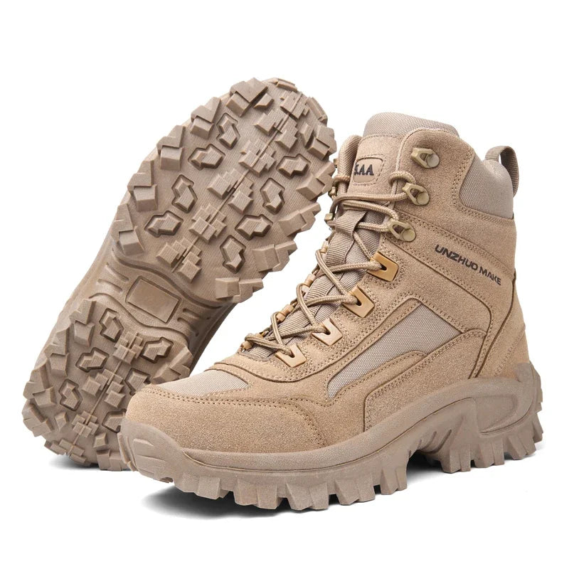 Botas de combate para hombre, ideales para senderismo, caza, trekking y camping. Botas tácticas de seguridad para el trabajo.