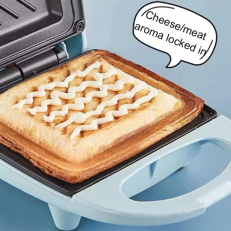 EDTID - Mini sandwichera eléctrica para desayuno, pan, magdalenas, tortillas, huevos, paninis, parrilla, horno, UE