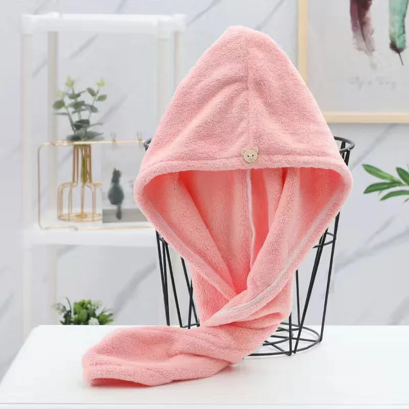 Toalla de secado rápido para cabello largo para mujer, toallas de microfibra suave, gorro de ducha, gorro de baño, gorro de secado rápido para cabello seco, turbante para mujer.
