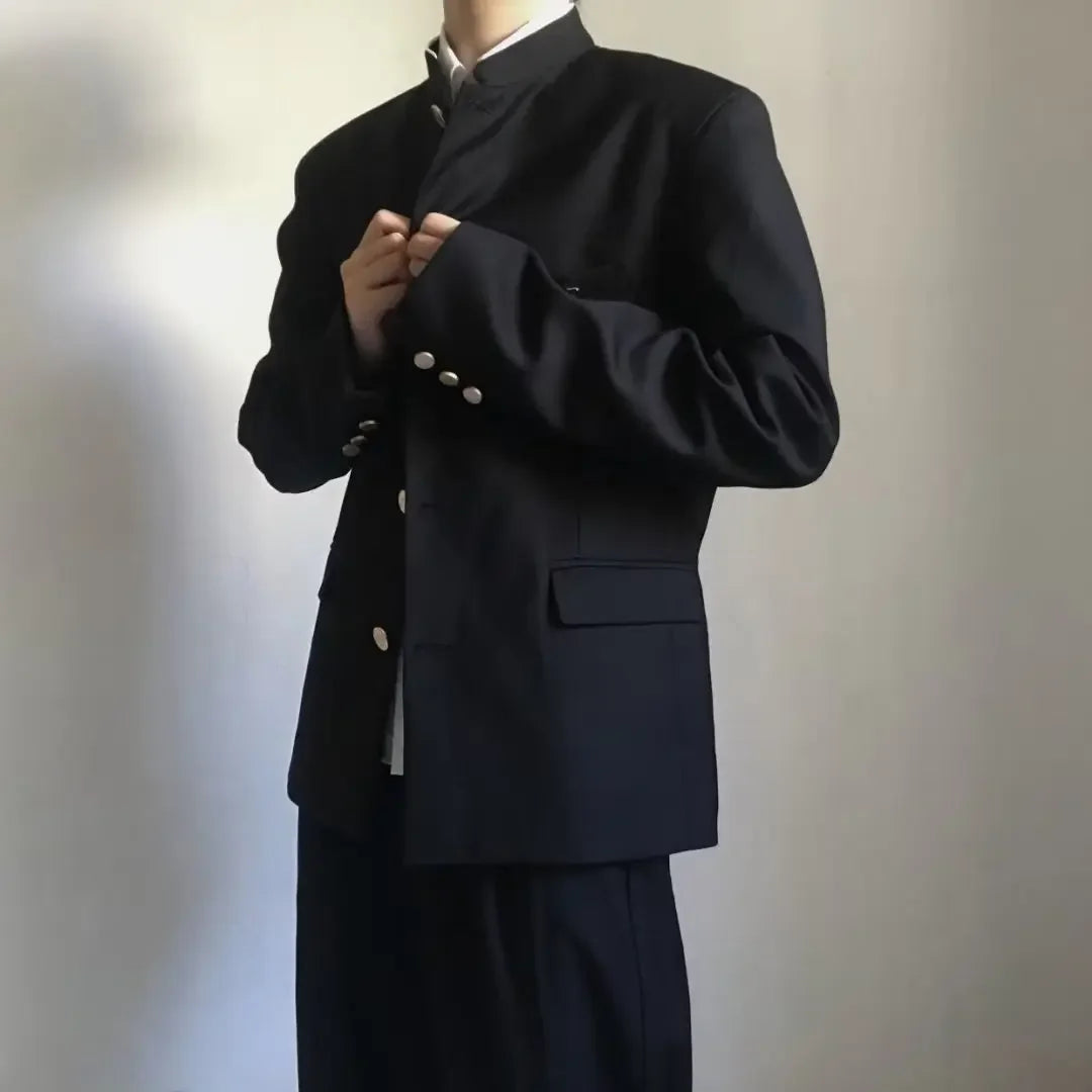 Traje de estilo japonés de cuello alto estilo preppy para hombre y mujer, nuevo estilo occidental, chaqueta, uniforme escolar, primavera y otoño.