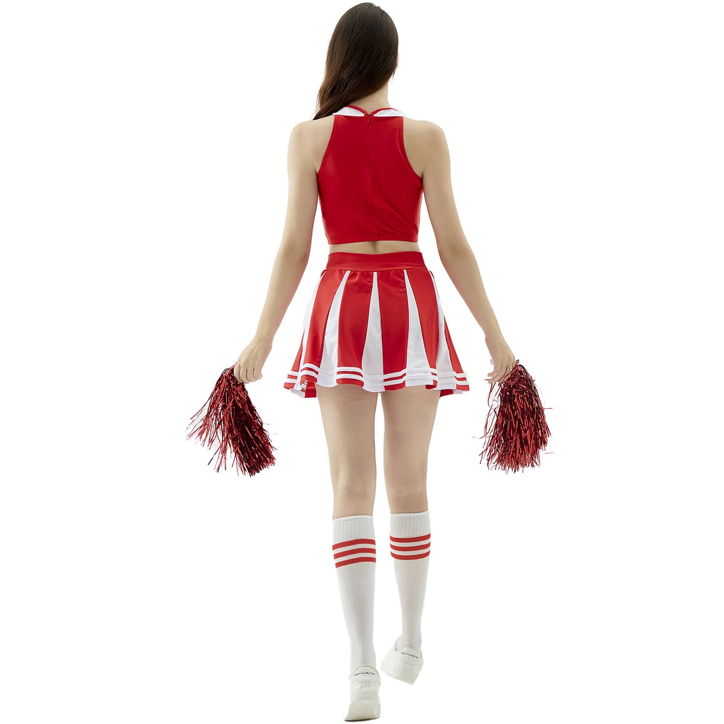 New sexy female student cheerleading costume women's adult cheerleading uniform dance uniform sleeveless crop top with mini p