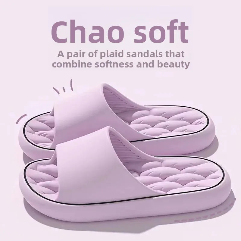 Zapatillas de casa sin cordones para mujer, suela plana, para baño, suela suave, para verano, para parejas, zapatos de hombre modernos, material de PVC, calzado cómodo.