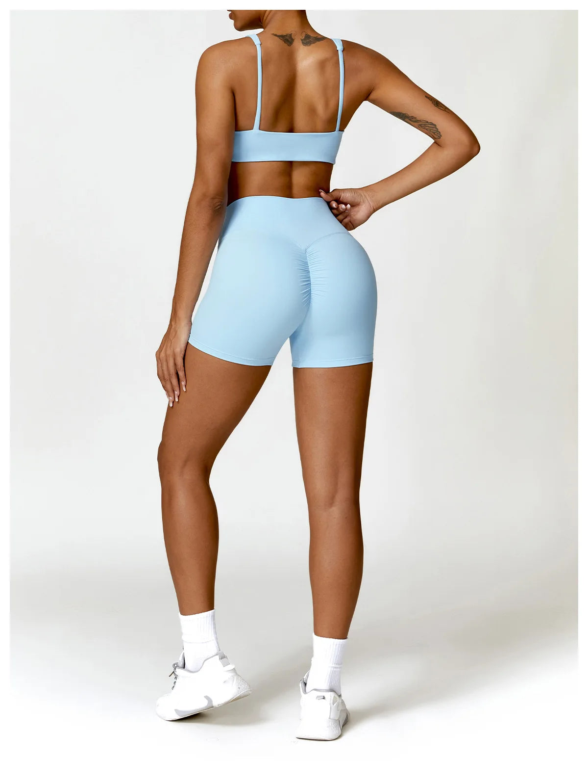 Conjunto de chándal de yoga para mujer, 2 piezas, ropa deportiva para entrenamiento, ropa deportiva, leggings de gimnasio, sujetador de fitness, top corto, trajes deportivos de manga larga