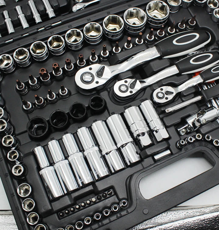 Herramienta Automotriz Kit de Herramientas Mecánicas y Juego de Dados Juego Completo de Herramientas Mecánicas con Caja