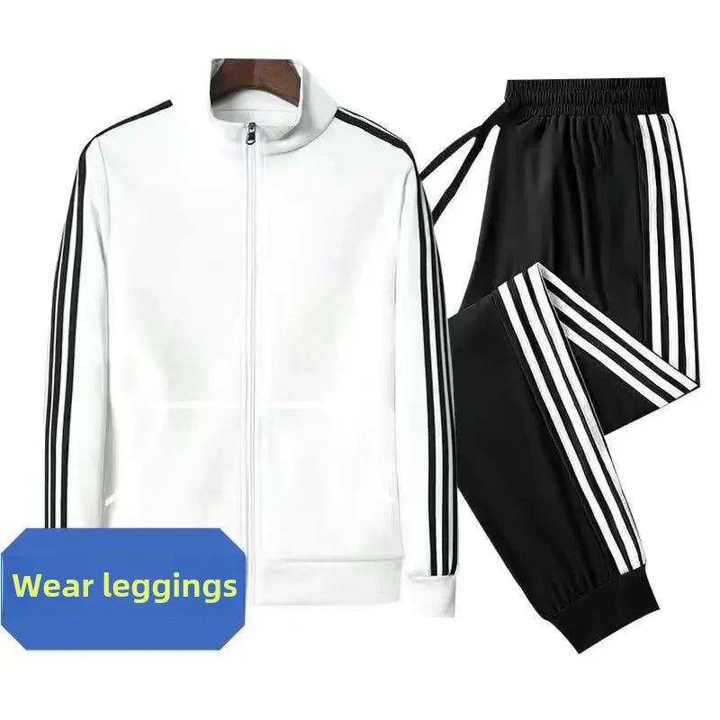 Conjunto deportivo a juego para pareja, primavera y otoño, moderno, para hombre y mujer, chaqueta informal, sudadera y pantalones, conjunto de 2 piezas