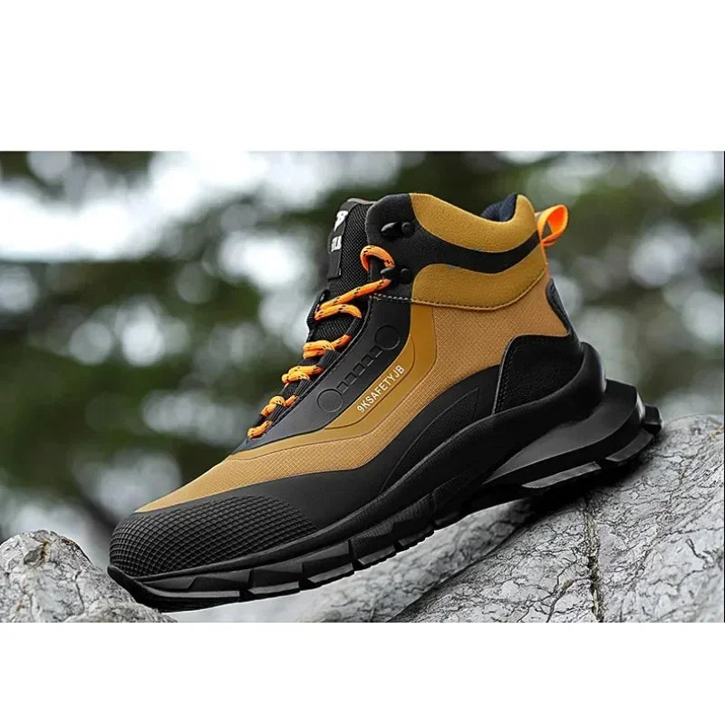 Zapatos de seguridad antisalpicaduras para hombre, botas de trabajo resistentes al desgaste, zapatos con punta de acero, zapatos protectores a prueba de pinchazos, zapatillas de seguridad