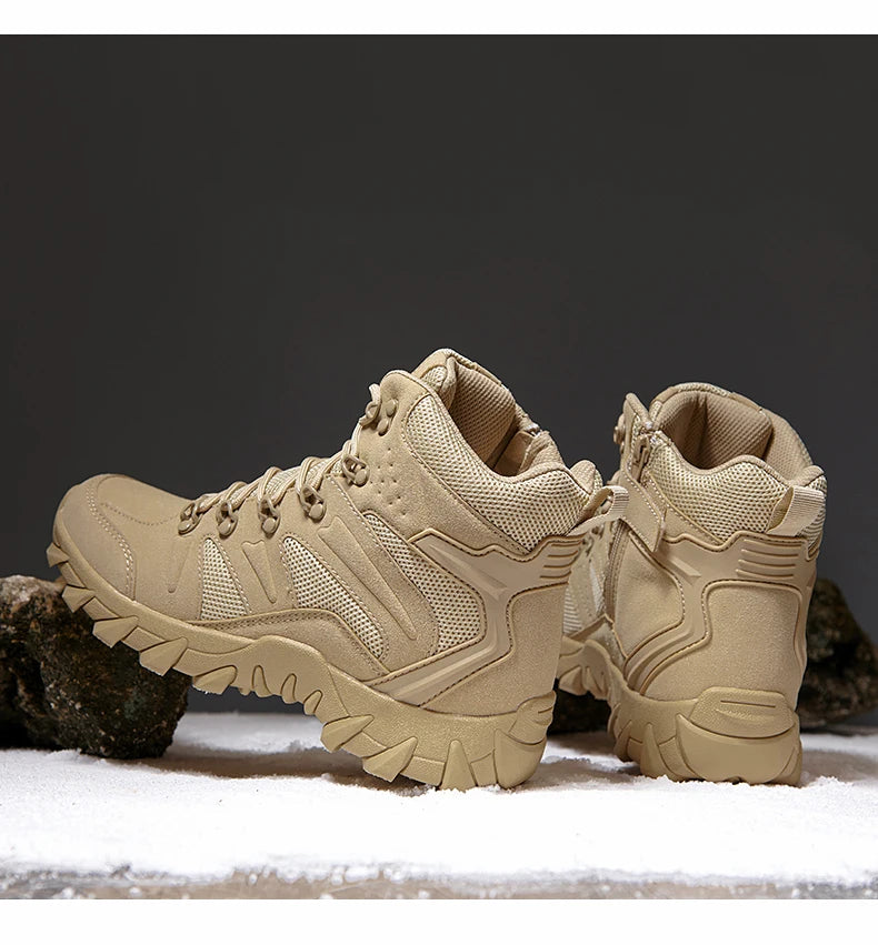 Upgraded Tactics Combat Training Boots Male Outdoors Camping Anti-wear Rapid Response Hiking Shoes Fishing Hunting Sneakers Men