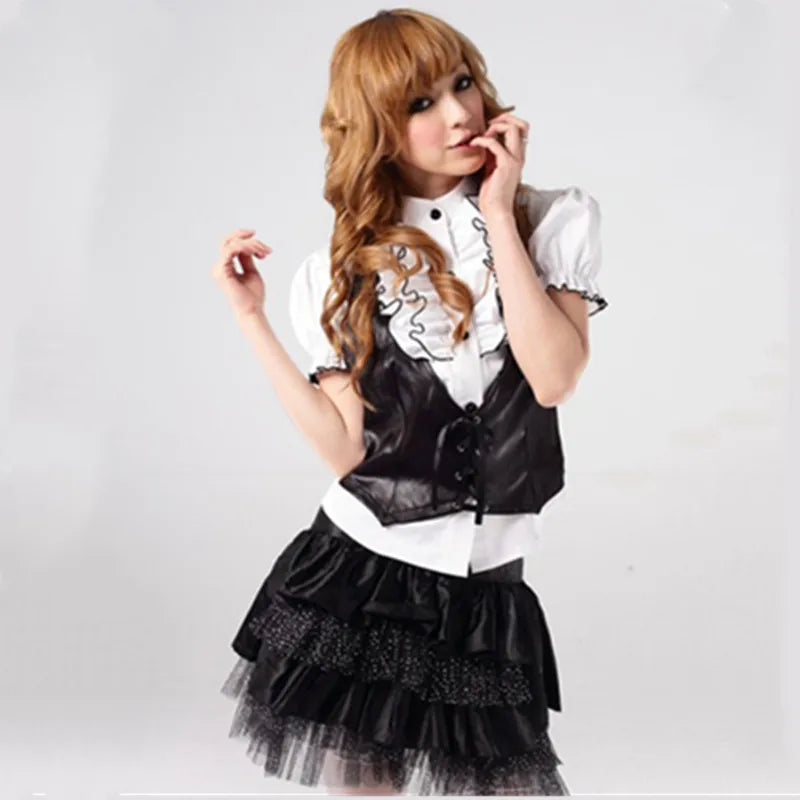 Halloween Cat Girl Cosplay Costume Women Maid Dress Servant Schoolgirl Uniform Nightclub Erotic Role Play Exotic Lingerie Outfit