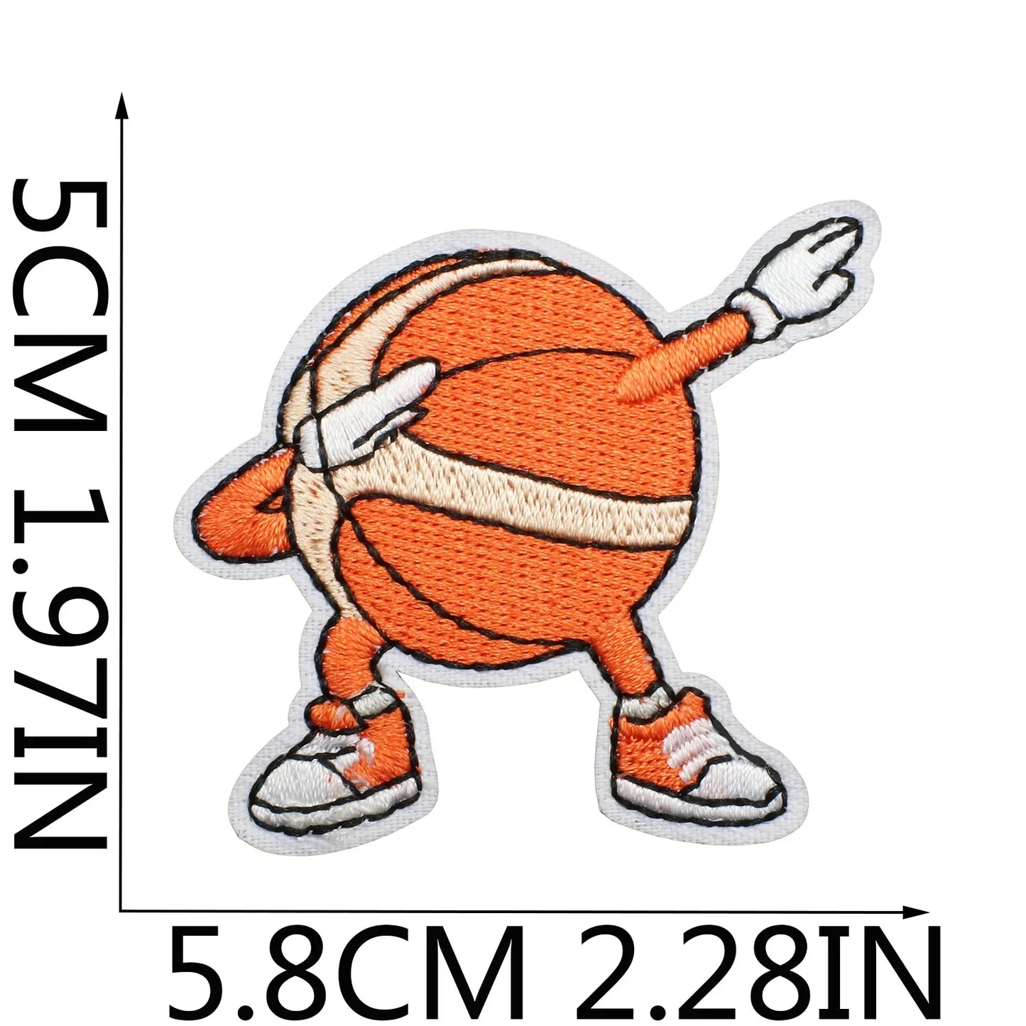 Emblema de baloncesto deportivo, accesorios de ropa, insignia, pegatina bordada, parches termoadhesivos