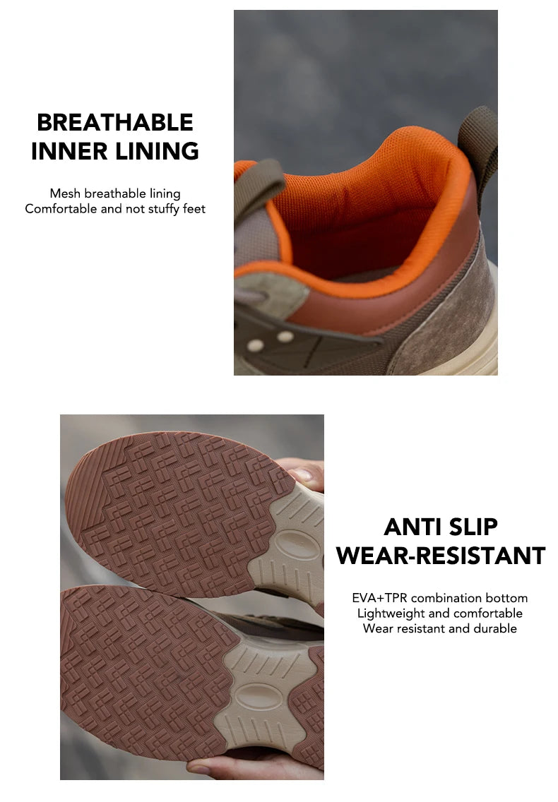 Zapato de trabajo antiperforación para hombre, zapatillas de trabajo de seguridad transpirables con puntera de acero, zapatos indestructibles, botas de trabajo transpirables.