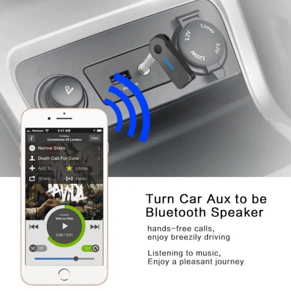 Adaptador receptor y transmisor inalámbrico Bluetooth 5.0, adaptador USB 3 en 1, receptor de audio, reproductor MP3 para coche, Bluetooth inalámbrico automático E91