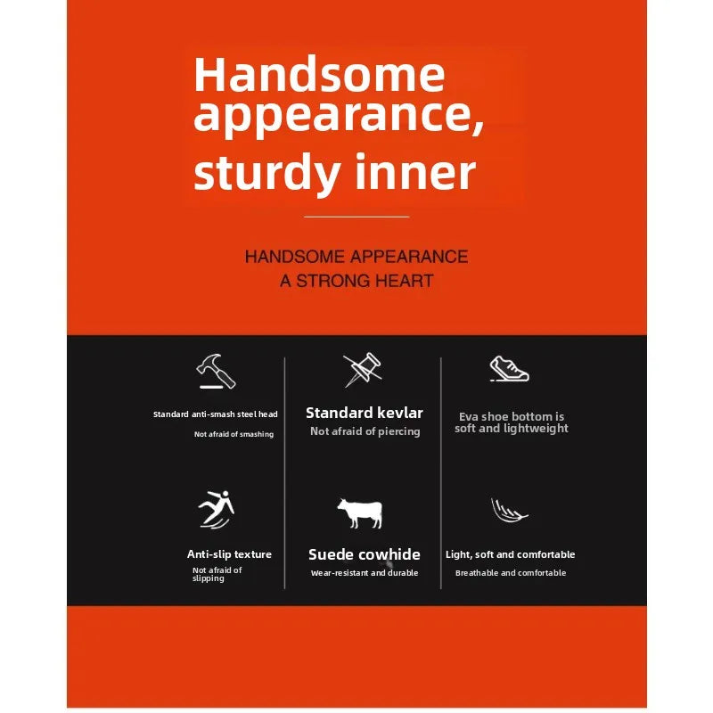 Nuevos zapatos de protección laboral ligeros y transpirables para hombres y mujeres, con puntera de acero antiaplastamiento y antipinchazos.