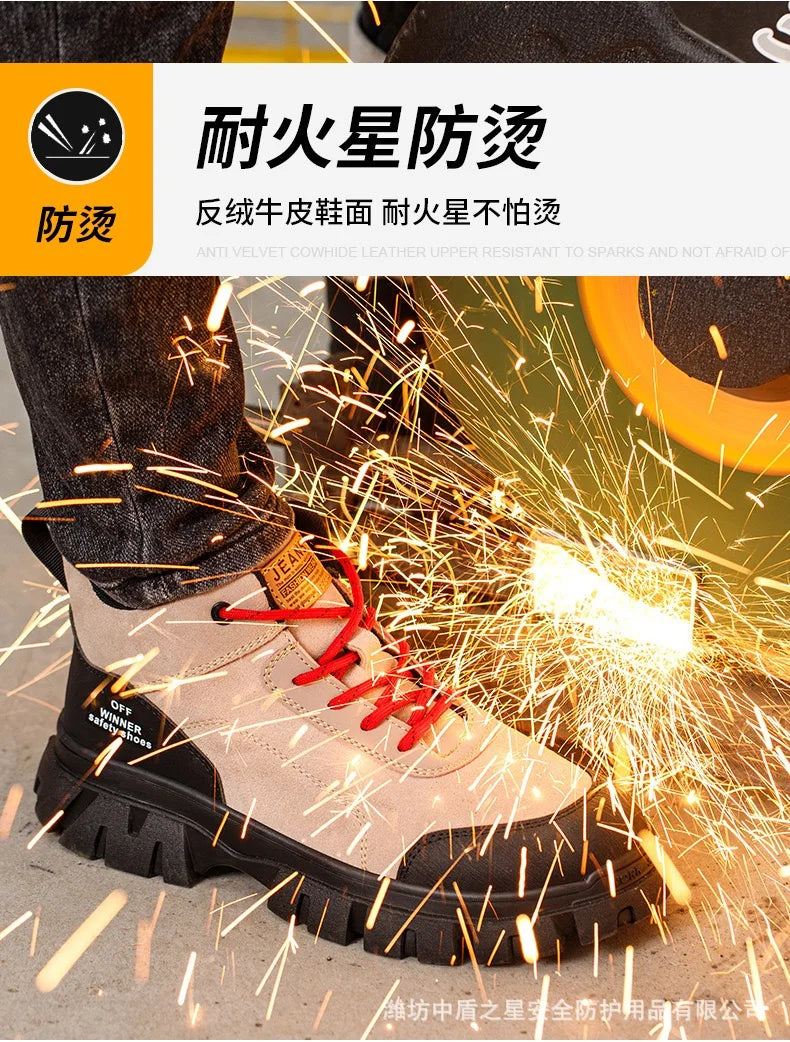 Zapatos de seguridad para electricistas, aislantes de 6 kV, antiaplastamiento y antiperforación, calzado de seguridad para hombres, para obras de construcción, zapatos de algodón.