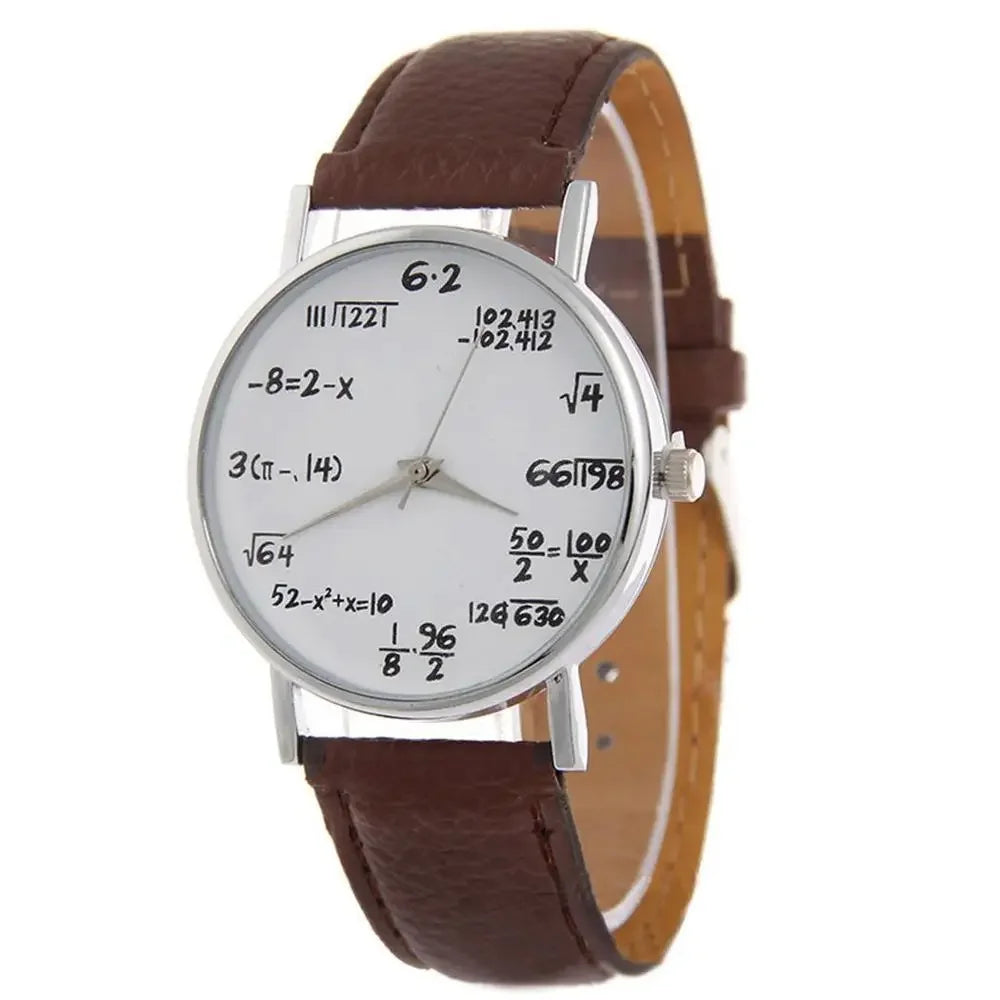 Relojes de mujer 2020, reloj de moda para estudiantes, con fórmula matemática, reloj de cuarzo con correa de cuero, regalos para mujer, precio económico, envío directo.