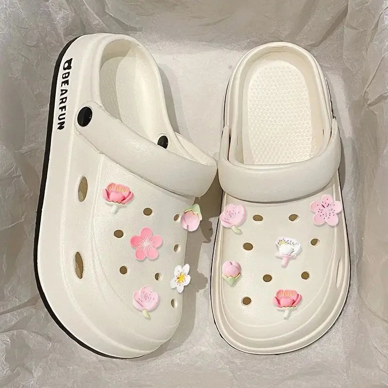 Zapatos de verano para mujer, antideslizantes, con dibujos animados, suela gruesa y suave de EVA, ¡oferta de temporada!