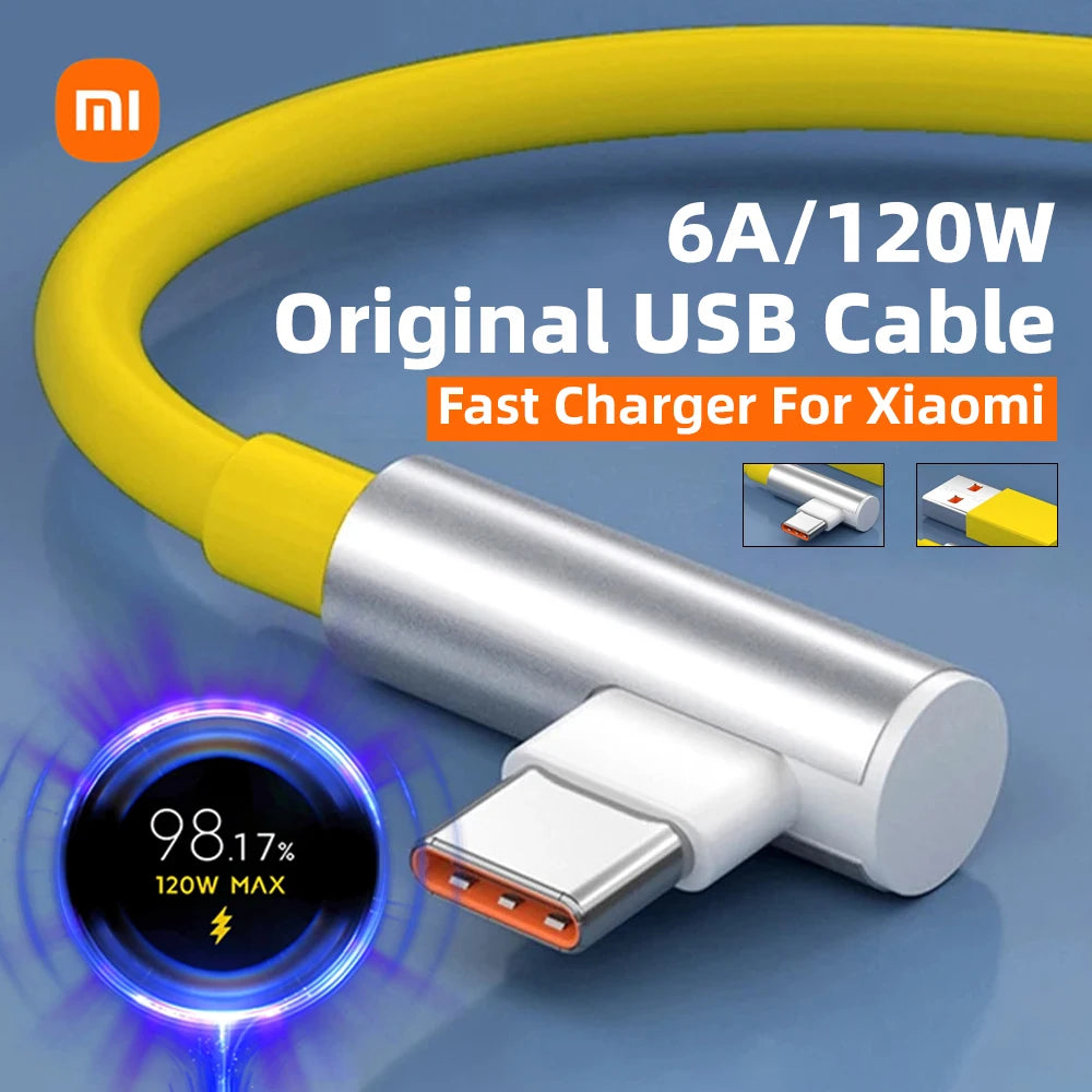 Cable de carga superrápida original de 120 W para Xiaomi Mi 13, 12, 11 Pro, Ultra USB-C, Redmi Note 12 Turbo, 11, 10 Pro y Poco X5 Pro.