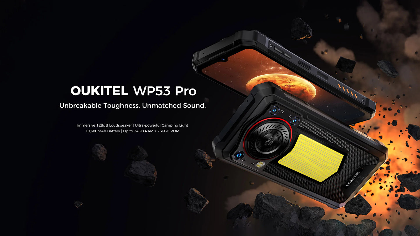 【NUEVO】OUKITEL WP53 PRO Teléfono robusto, 24 GB + 256 GB 11000 mAh Android 15 6.52 "NFC 50MP Teléfono celular