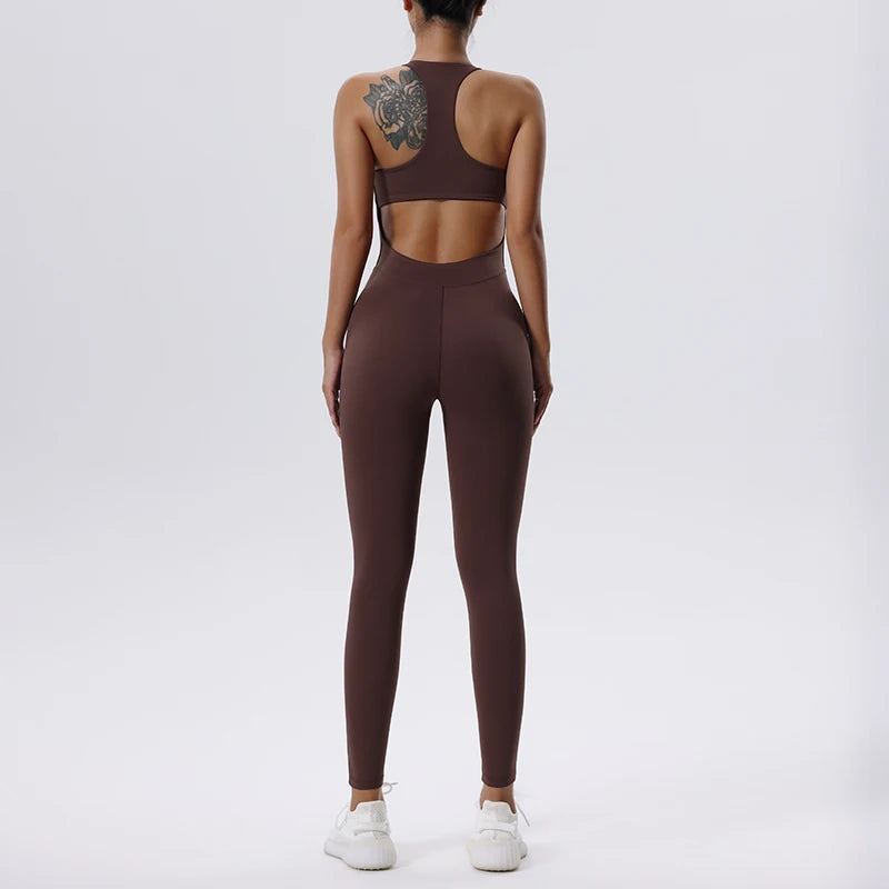 Conjunto de yoga, mono para mujer, para todas las estaciones, informal, deportivo, sin mangas, ajustado, ropa deportiva, todo en uno, mono, ropa para mujer