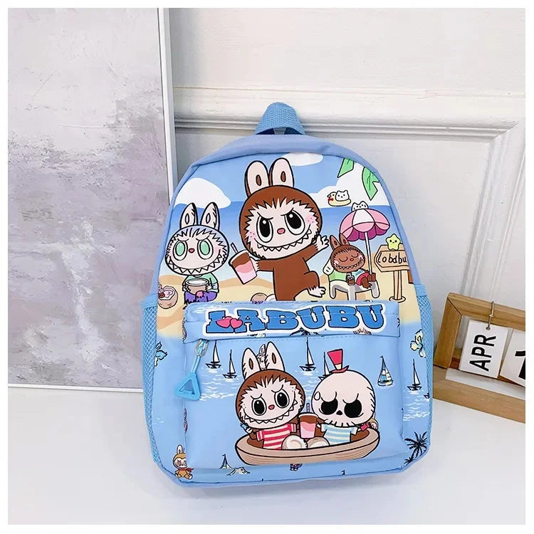 Mochila infantil de gran capacidad con dibujos animados, bonita mochila de nailon con doble hombro para estudiantes de primaria y jardín de infantes.