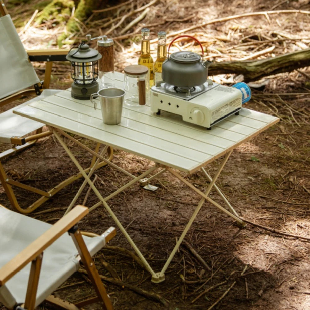 Mesa de camping plegable ultraligera, portátil, para exteriores, para cenar, picnic, barbacoa, ocio, muebles de almacenamiento para exteriores.
