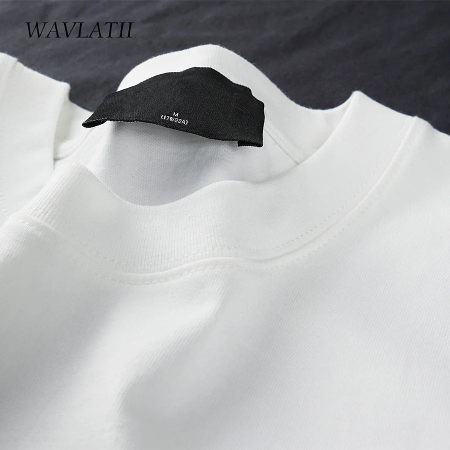 WAVLATII Camisetas de verano de gran tamaño para mujeres y hombres, camisetas casuales marrones para mujeres, camisetas de calle coreanas, camisetas unisex básicas sólidas para jóvenes y geniales