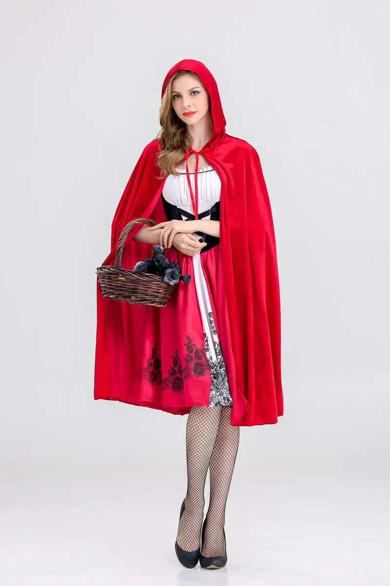 Halloween costume Goth little Red Riding Hood club queen costume cosplay costume stage dress