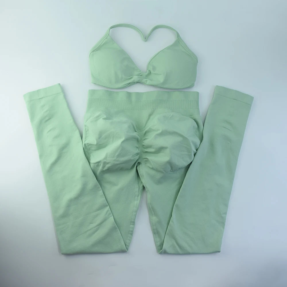 Conjunto de 2 sujetadores de tirantes finos para gimnasio, sin costuras, de alta sujeción, para mujer, deportivos, para entrenamiento, yoga, sin logotipo