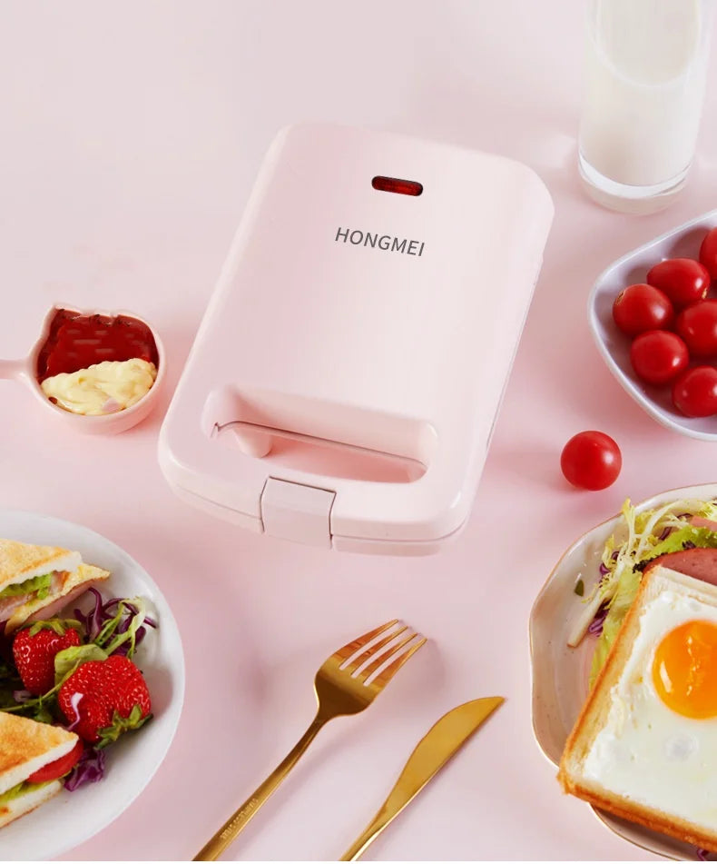 Máquina de desayuno, sandwichera, waflera, máquina de alimentos ligera, multifunción para el hogar, prensa para tostar tostadas, tostadora para freír