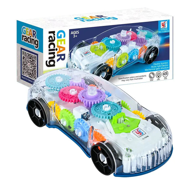 Juguetes para bebés, coche de policía para niños pequeños, vehículo eléctrico de juguete, conducción automática, engranajes transparentes, música, luces, coches, juguetes para niños.