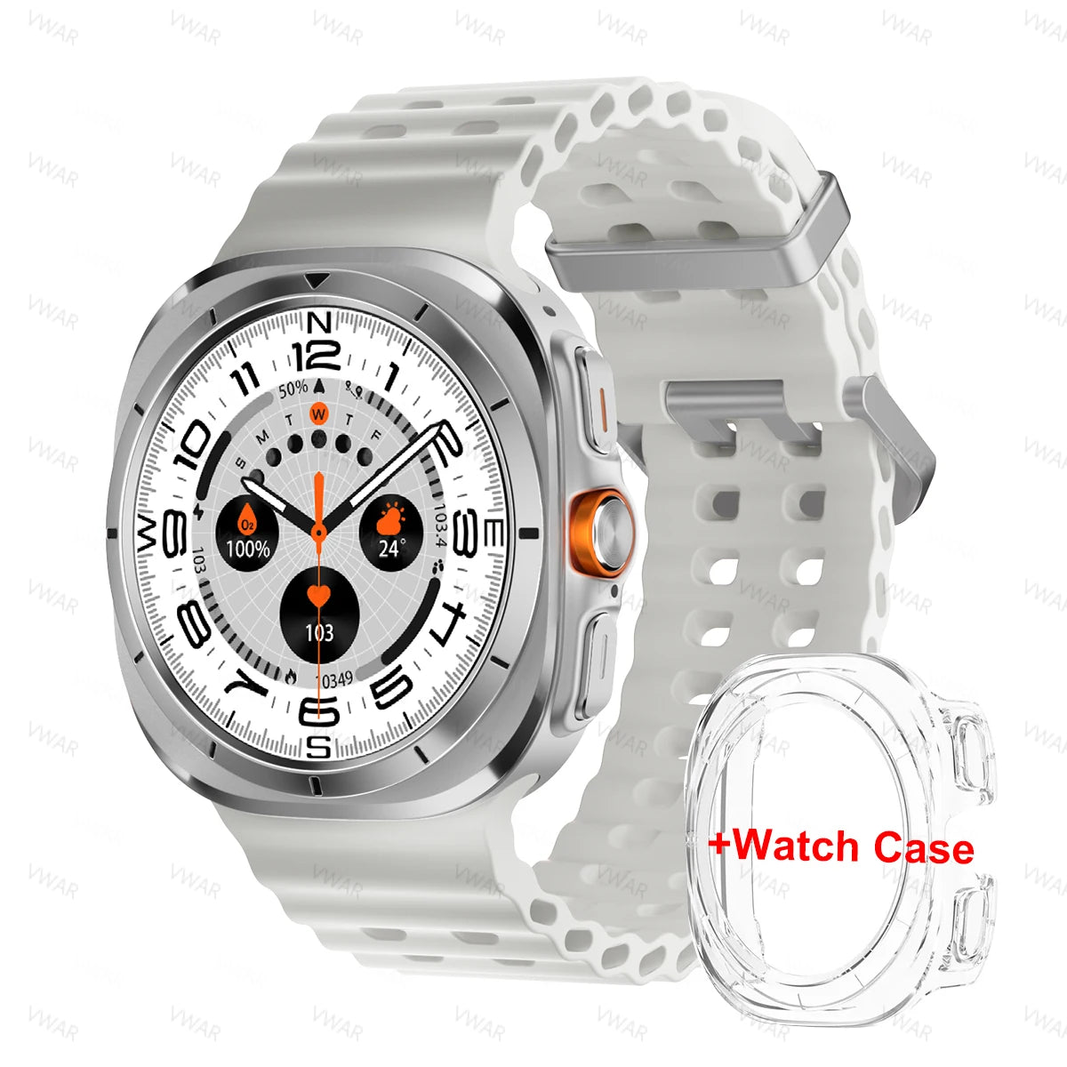 Reloj inteligente Vwar Watch 7 Ultra de 47 mm, IP68, resistente al agua, Bluetooth, llamadas, brújula, para hombre y mujer, pantalla AMOLED de 1,43", SpO2
