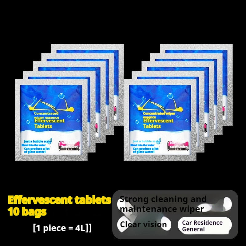 Limpiador sólido para parabrisas de coche, anticongelante de invierno, tableta efervescente, detergente para limpiaparabrisas, herramienta universal para eliminar película de aceite.
