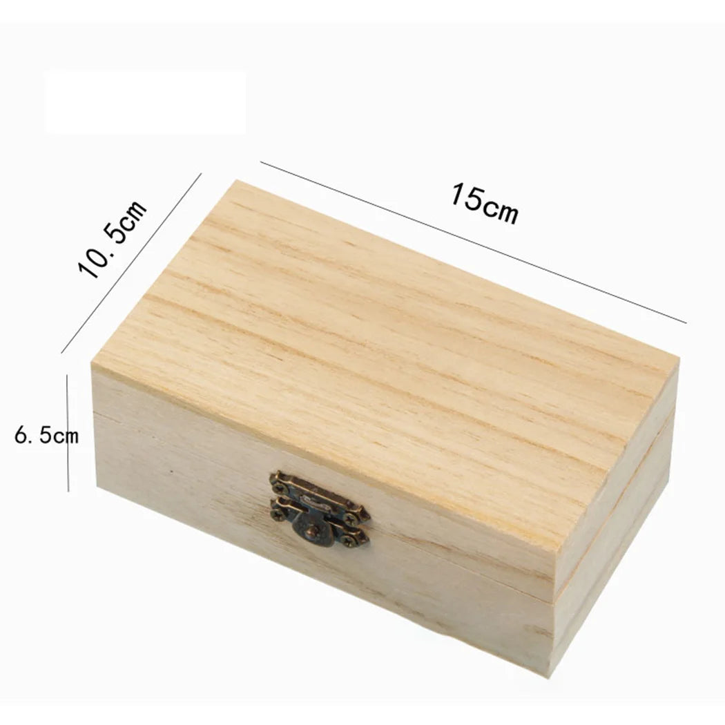 Cajas de almacenamiento cuadradas con bisagras de madera lisa escocesa de color tronco, 1/3 unidades, caja de regalo artesanal, caja de almacenamiento hecha a mano, caja de organización
