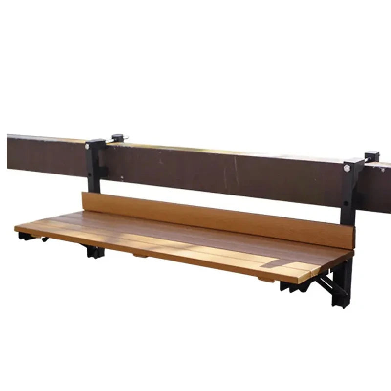 Mesa de bar plegable de metal de imitación madera para exteriores, sencilla, con barandilla colgante, ideal para estudiar, tomar el té de la tarde, tomar café o aperitivos, para jardín y balcón.