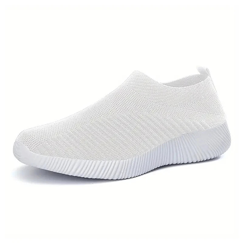 Zapatos de mujer para caminar, de color liso, antideslizantes, informales, de tenis, deportivos, ligeros, transpirables, para trabajar y viajar, talla 36-42