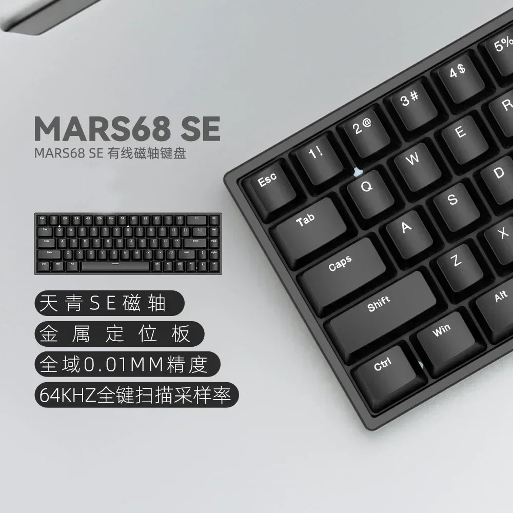 IROK CAROTMAS Mercury 68 8K Teclado mecánico para juegos de deportes electrónicos con interruptor magnético RGB, batería de larga duración, accesorio para juegos personalizado con intercambio en caliente