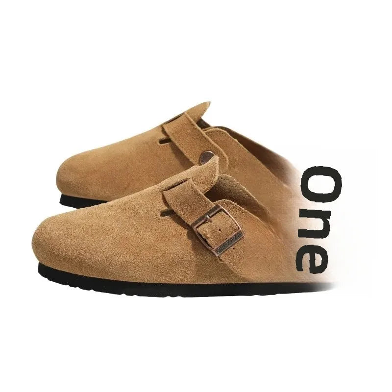 Sandalias vintage de mujer con suela gruesa, sin cordones, otoño/invierno 2024, nuevo estilo, tacón interior reforzado, adoquines de poliuretano