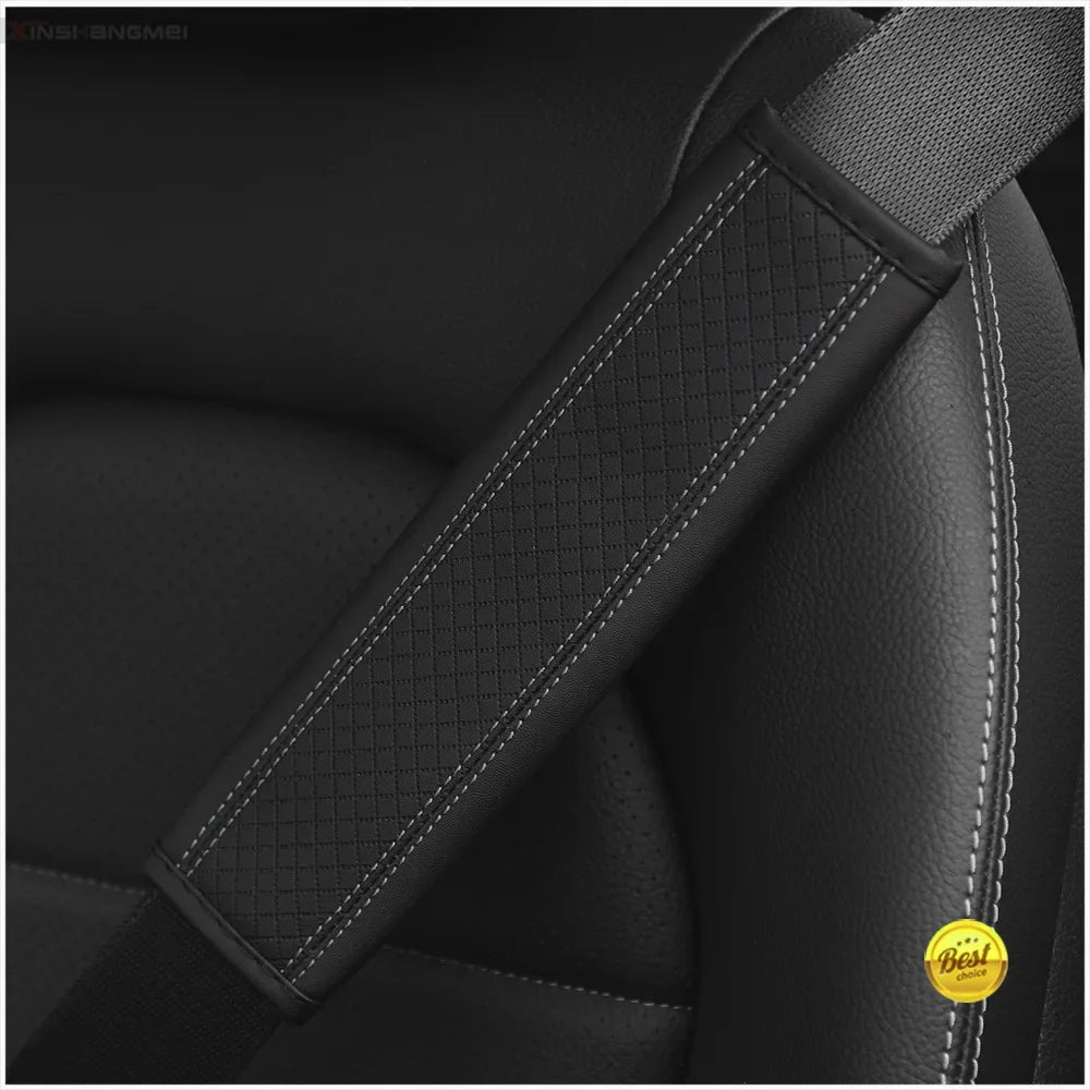 Accesorios para el coche Cinturón de seguridad de cuero PU Cinturón de seguridad Funda de hombro Protección transpirable Almohadilla acolchada para cinturón de seguridad Acceso interior del automóvil