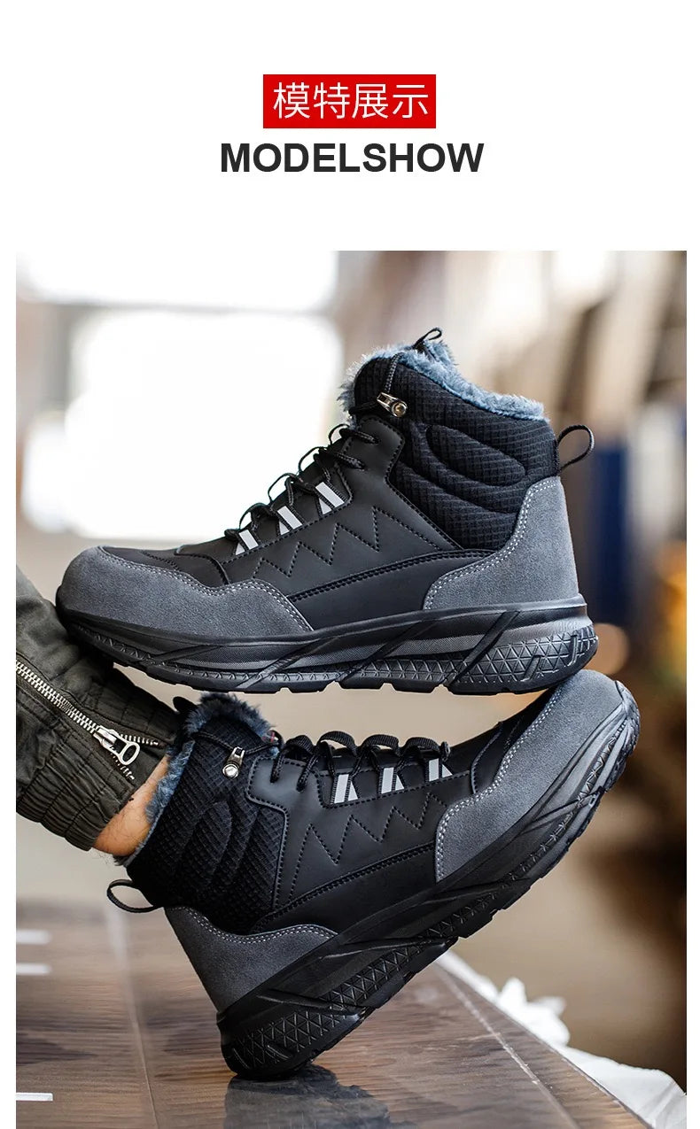 Zapatos de seguridad para electricistas, aislantes de 6 kV, antiaplastamiento y antiperforación, calzado de seguridad para hombres, para obras de construcción, zapatos de algodón.