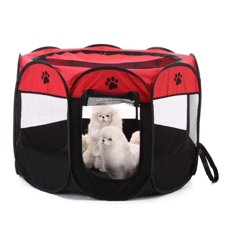 Tienda de campaña portátil y plegable para mascotas, fácil de usar, cerca octogonal, refugio para cachorros, fácil de usar, jaulas grandes para perros y gatos.