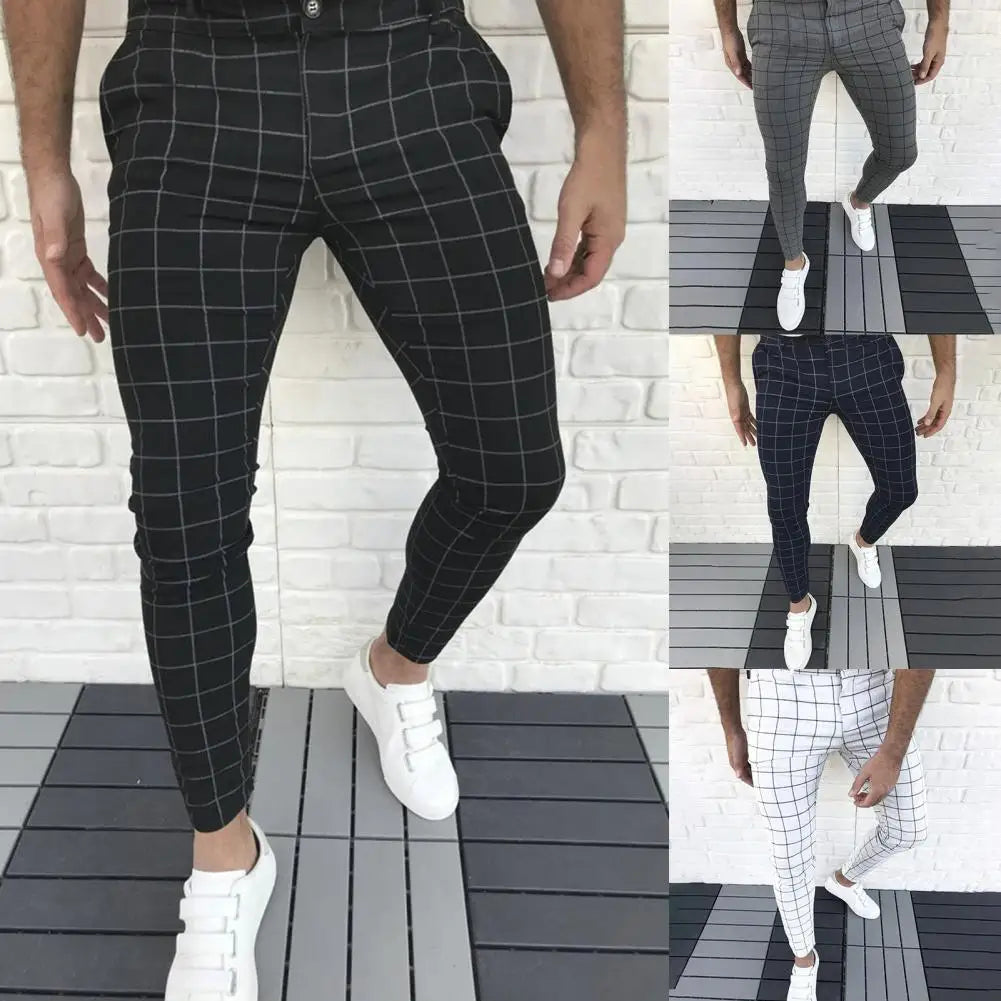 Bottoms  Popular Cool Mid-rise Pencil Pants Temperament Pencil Pants Mid Waist   Men Clothes